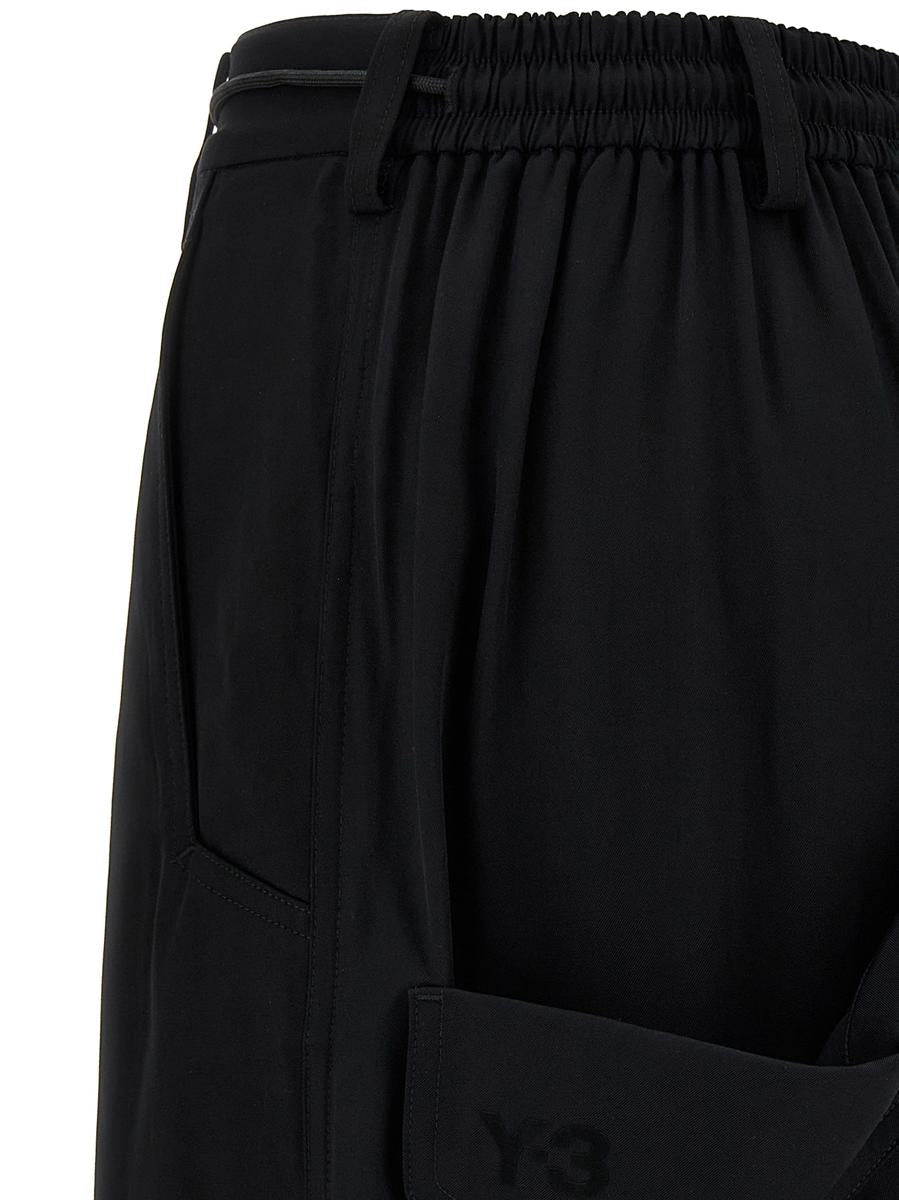 Y-3 Adidas „Y-3 Rayon Twill Wide“-Hose