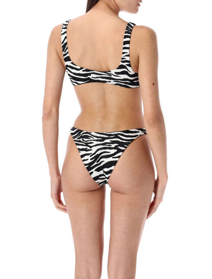 Der Attico-Bikini mit Zebramuster