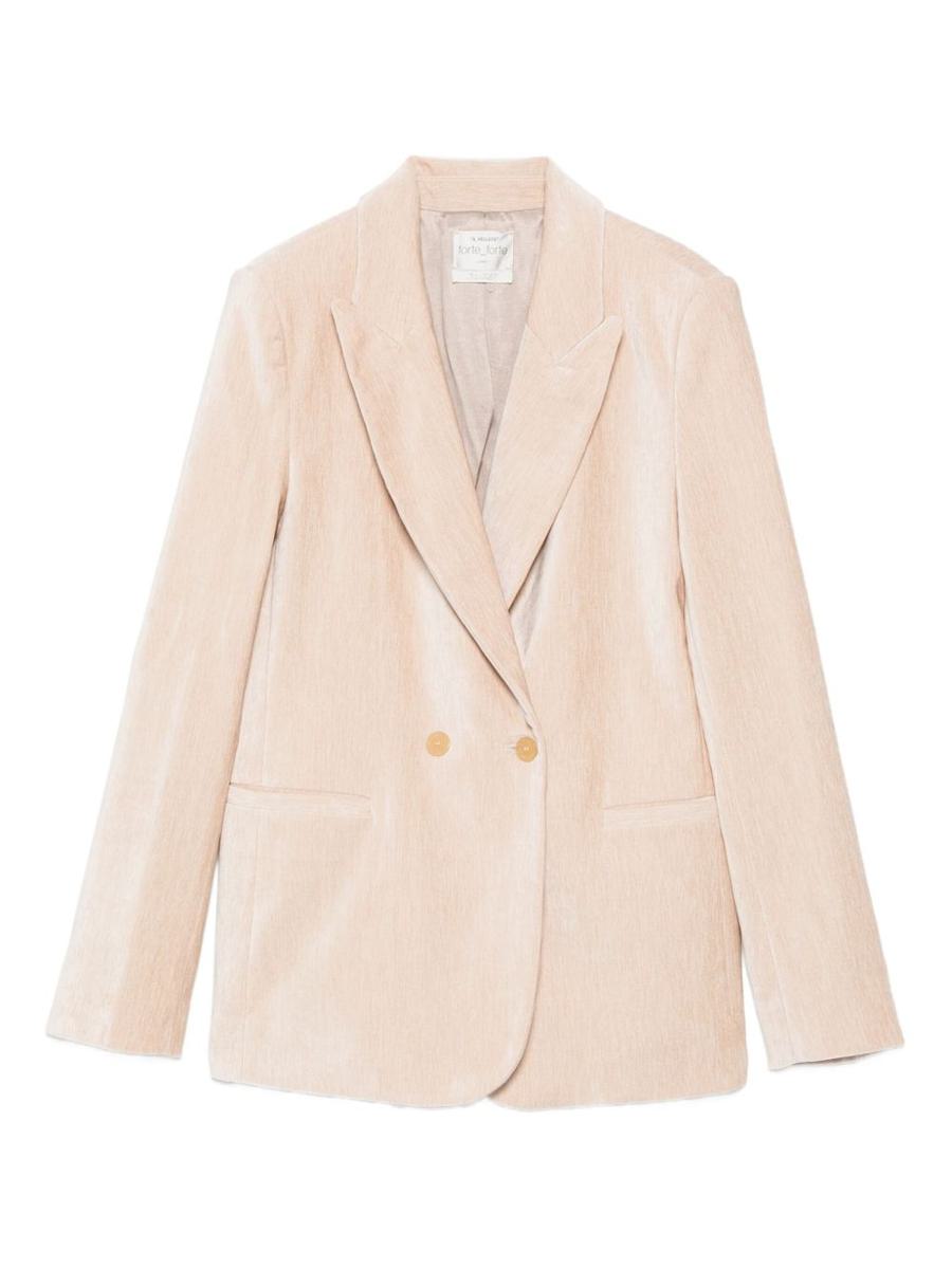 Forte_Forte Zweireihige Samtjacke