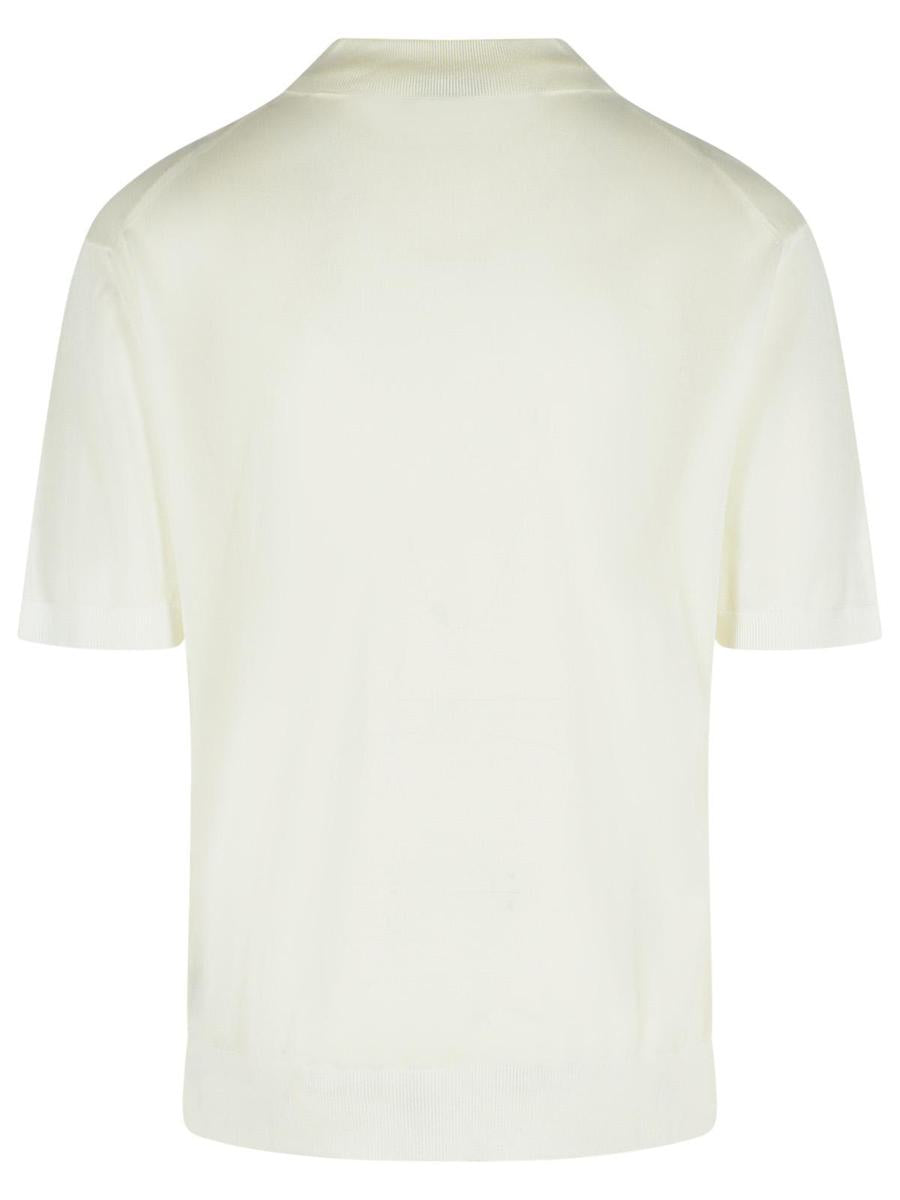 Laneus Poloshirt aus Lyocell in Creme