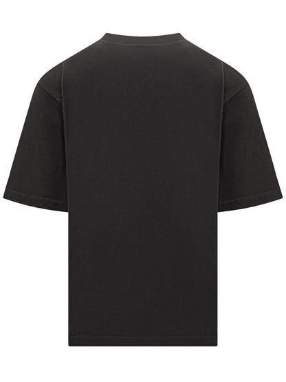 DSQUARED2 Schwarzes Baumwoll-T-Shirt mit Logo Dsquared2 Milano