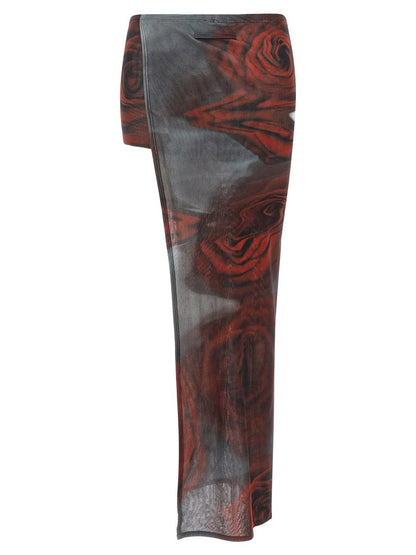 Jean Paul Gaultier „The Red Blurry Roses“ Skort