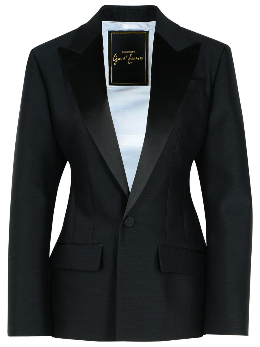 DSQUARED2 „Dan“ – Schwarzer Blazer aus Schurwollmischung