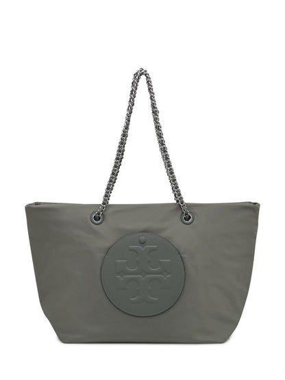 Tory Burch – Grauer Tory Burch-Shopper mit Kette