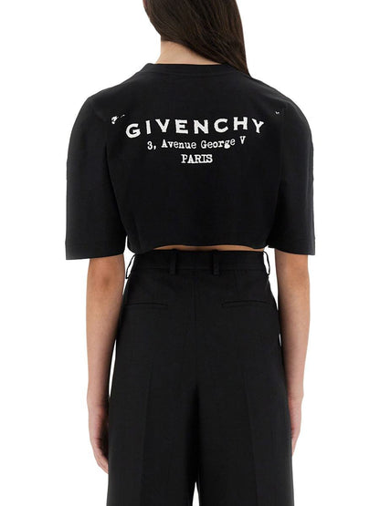Givenchy – Kurzes T-Shirt mit Logo-Print
