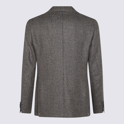 Grauer Blazer aus Wolle von Canali