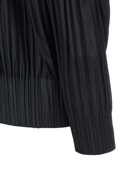 Pleats Please Issey Miyake Bluse mit Reißverschluss