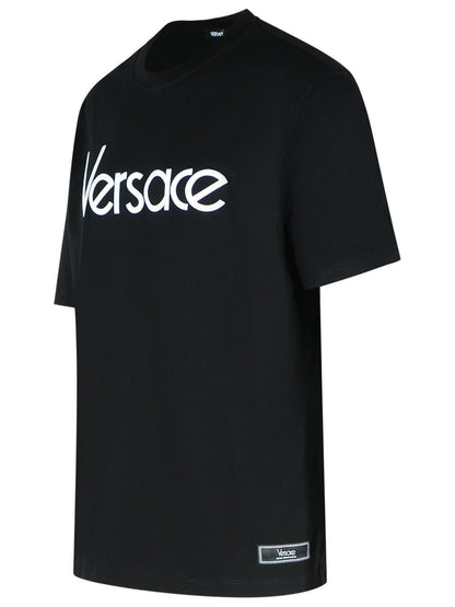 Versace Schwarzes Baumwoll-T-Shirt