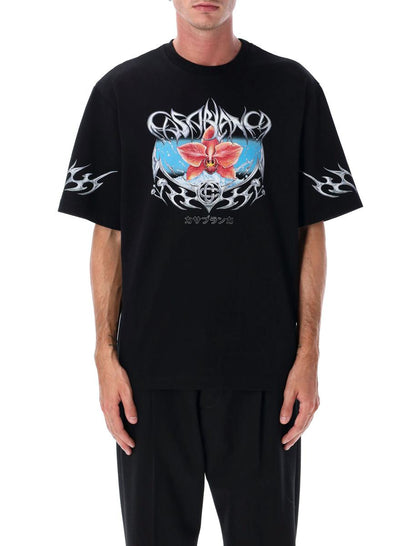 Casablanca – Übergroßes Grafik-T-Shirt „Black Blades“