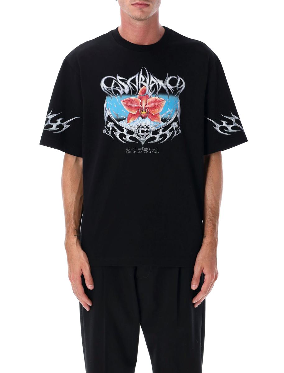 Casablanca – Übergroßes Grafik-T-Shirt „Black Blades“
