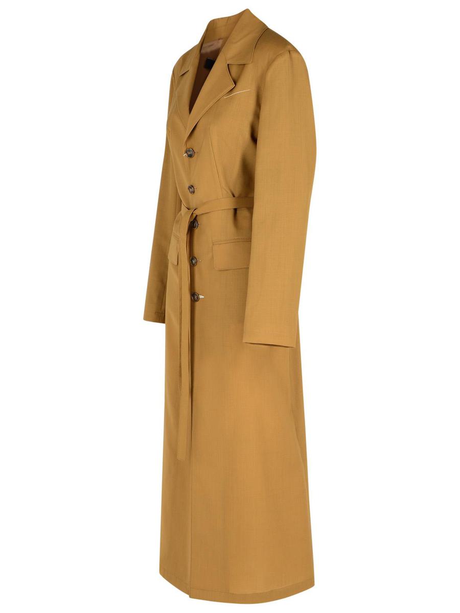 MM6 Maison Margiela – Trenchcoat aus beigefarbener Wolle