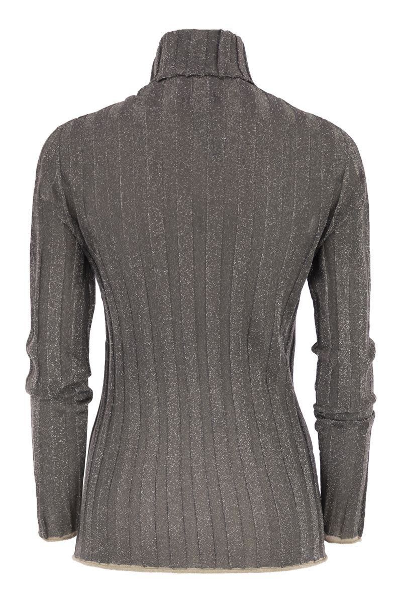Fabiana Filippi – Gerippter Rollkragenpullover mit Lurex
