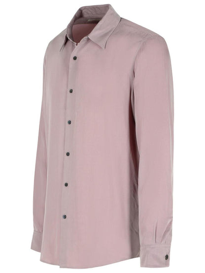 Dries Van Noten Mauve Cupro-Hemd
