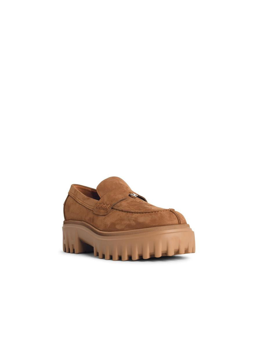 Hogan „H700“ Loafer aus Wildleder in Kamel