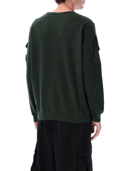 Stone Island Sweatshirt aus gebürsteter Bio-Baumwolle