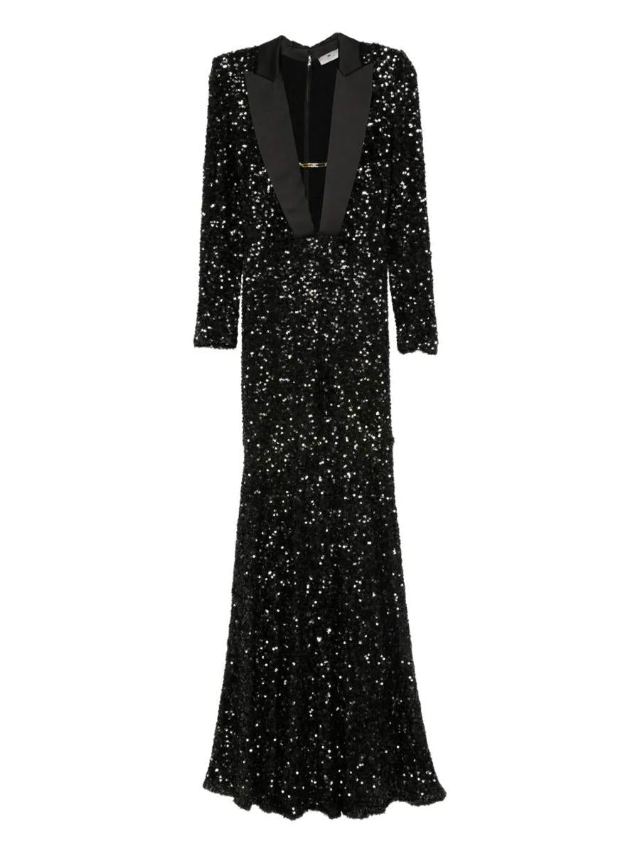 Elisabetta Franchi: Roter Teppich-Kleid mit Pailletten