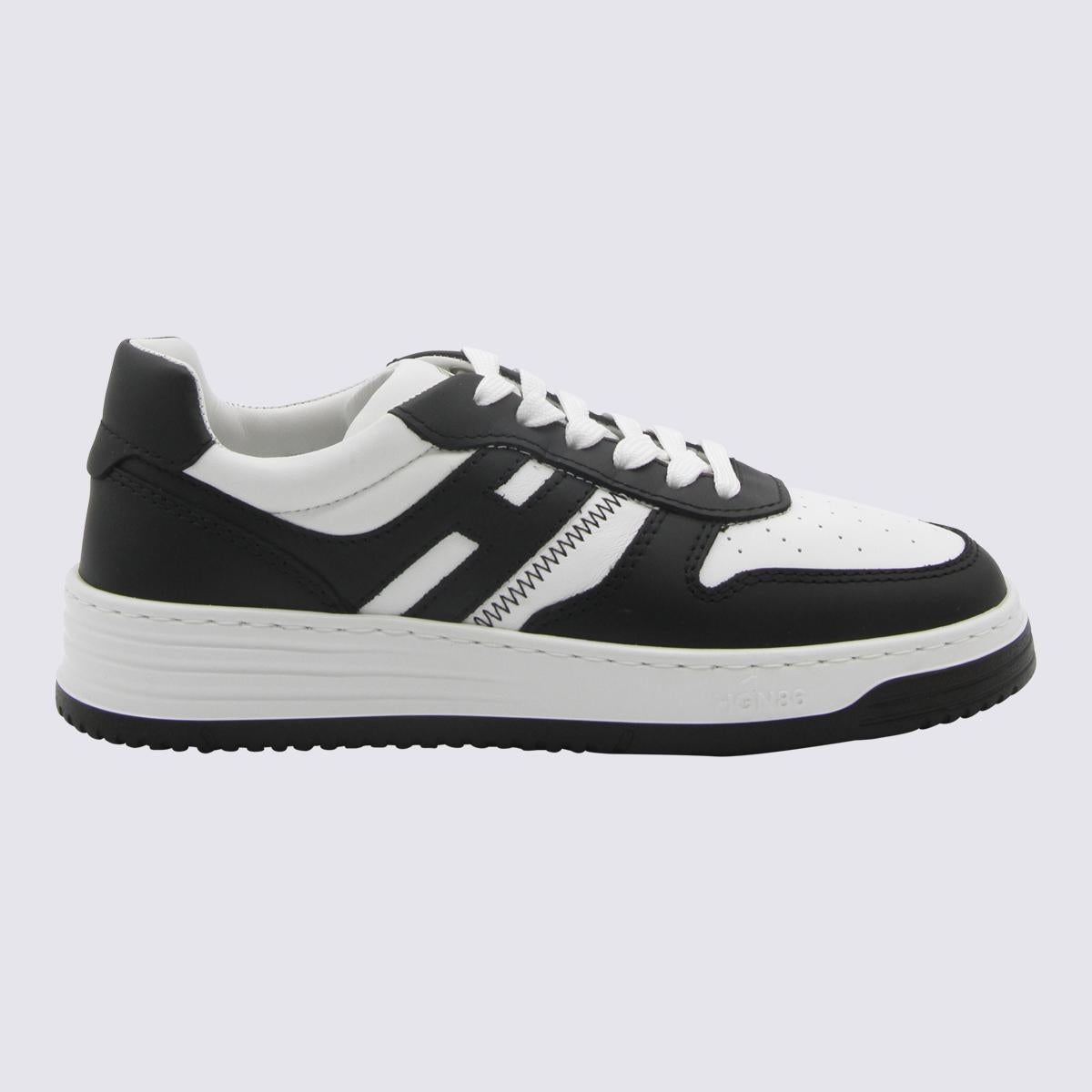 Hogan – Schwarze und weiße Ledersneaker