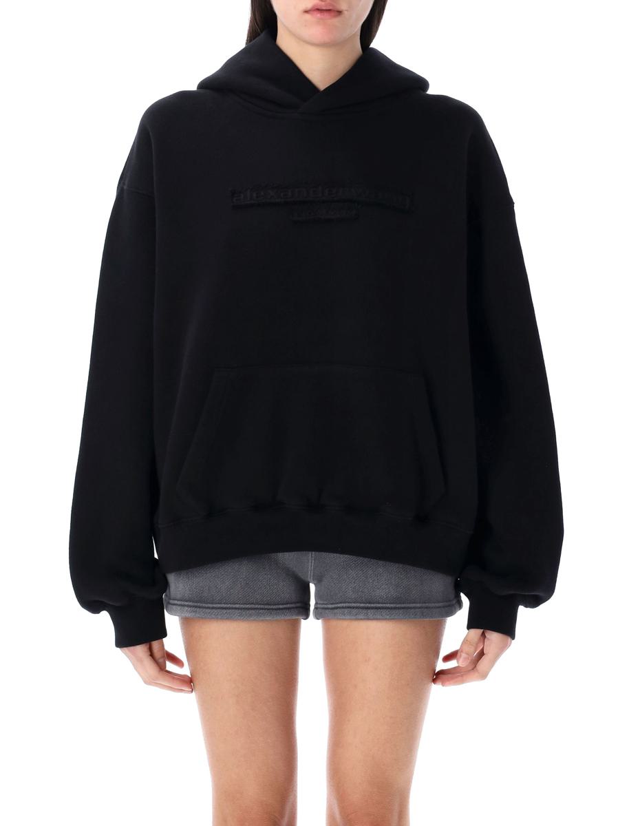 Alexander Wang – Kapuzenpullover mit Distressed-Logo