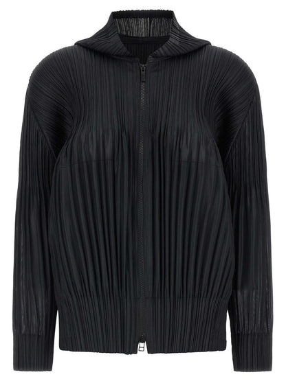 Pleats Please Issey Miyake Bluse mit Reißverschluss