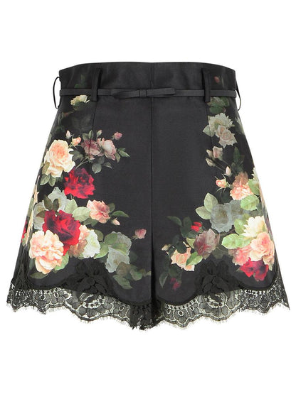 Zimmermann – Schwarze Shorts aus Seidenmischung