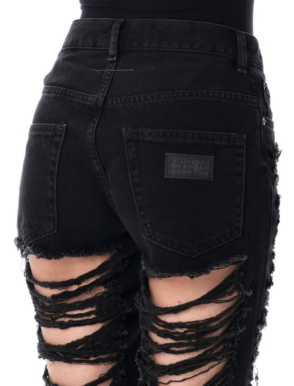 MM6 Maison Margiela – Slim-Fit-Jeans im Used-Look