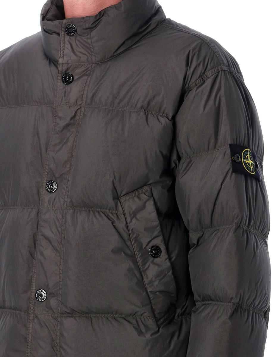 Stone Island Daunenjacke mit Crinkle-Effekt