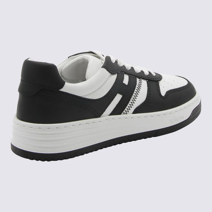 Hogan – Schwarze und weiße Ledersneaker