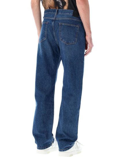 Off-White Skate-Jeans mit Reißverschluss