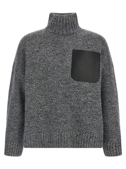 JW Anderson Pullover mit aufgesetzter Ledertasche