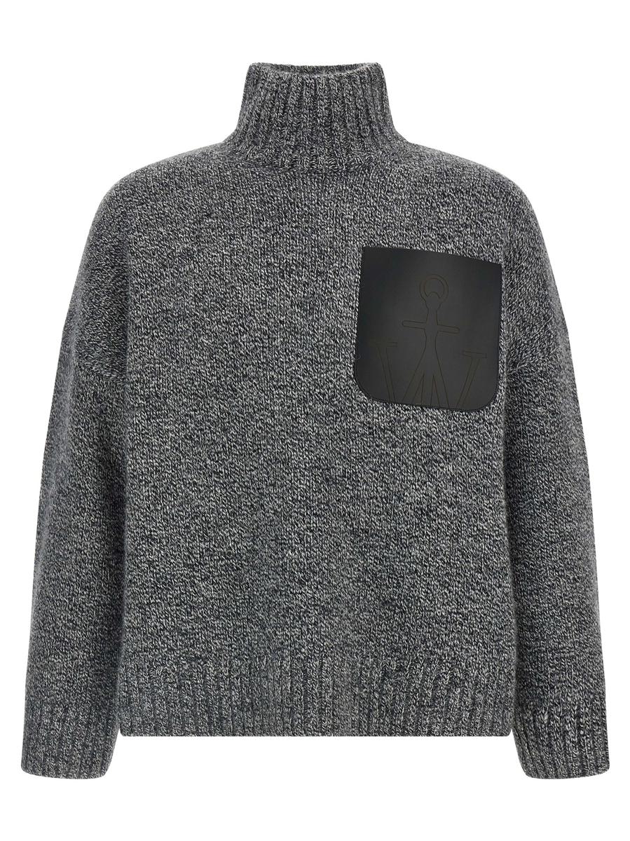 JW Anderson Pullover mit aufgesetzter Ledertasche