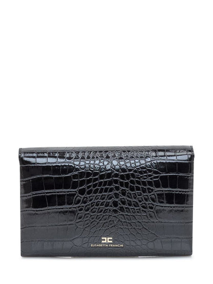 Elisabetta Franchi Elisabetta Franchi Clutch-Tasche mit Krokodileffekt