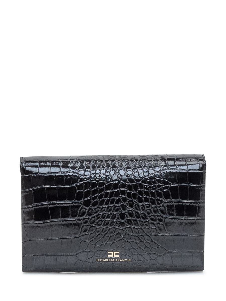 Elisabetta Franchi Elisabetta Franchi Clutch-Tasche mit Krokodileffekt