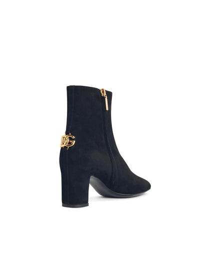 Dolce &amp; Gabbana – Schwarze Wildleder-Stiefeletten