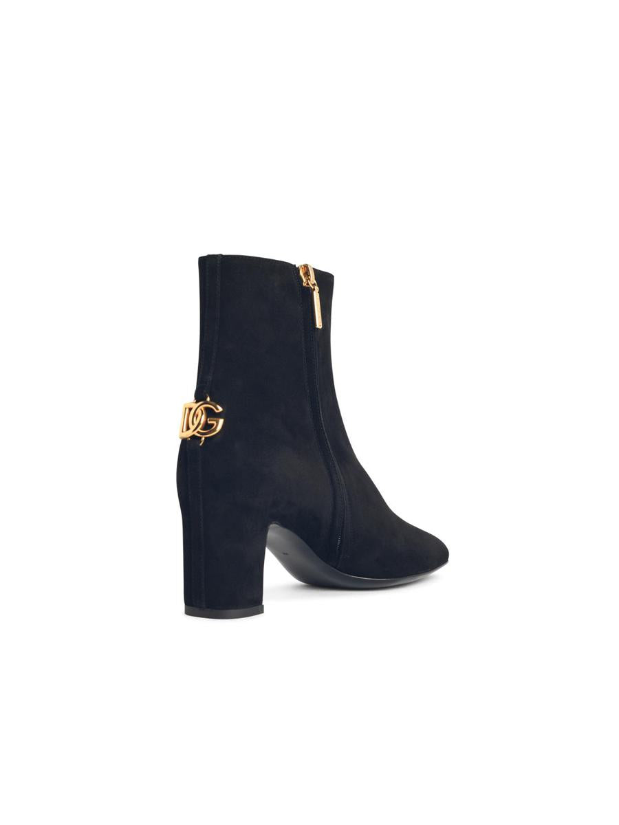 Dolce &amp; Gabbana – Schwarze Wildleder-Stiefeletten