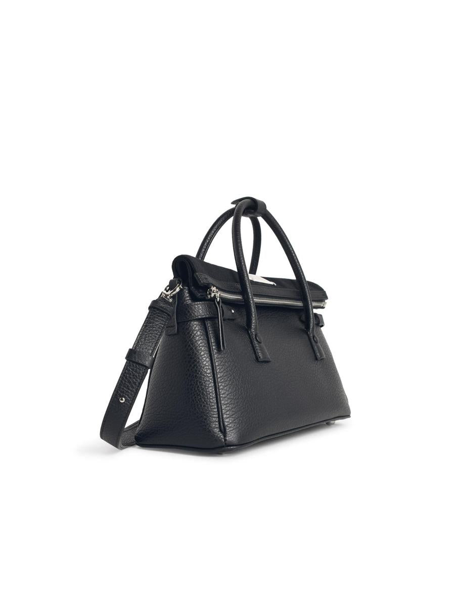 Maison Margiela „5Ac East West“ schwarze Lederhandtasche