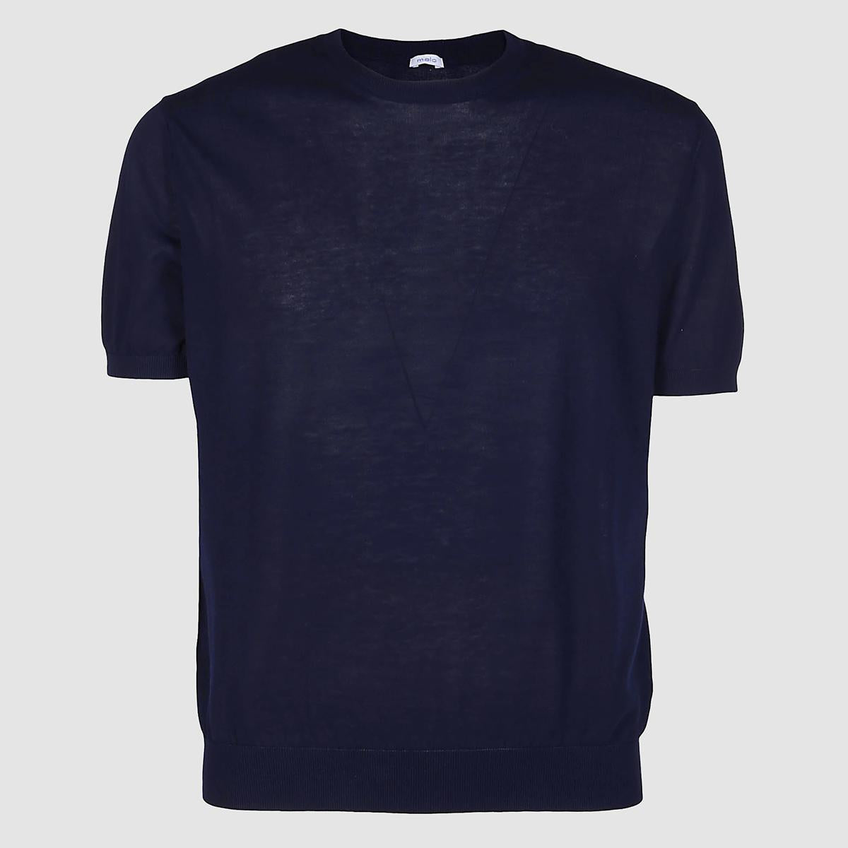 Malo Blaues Baumwoll-T-Shirt