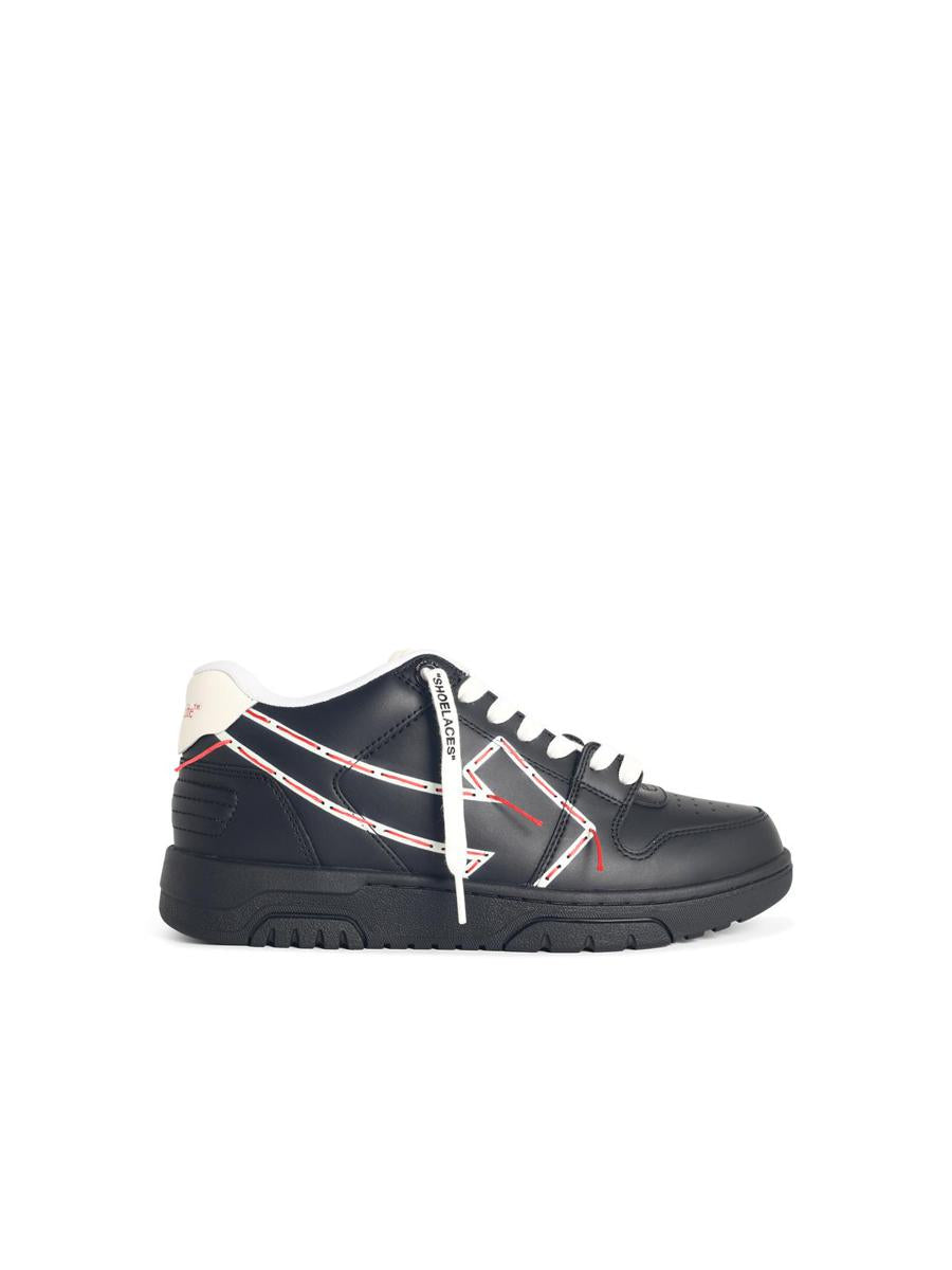 Off-White – Schwarze Sneakers mit „Ooo“-Print und -Stitching