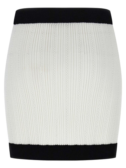 Balmain zweifarbiger Minirock
