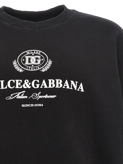 Dolce &amp; Gabbana – Sweatshirt mit beflocktem Logo