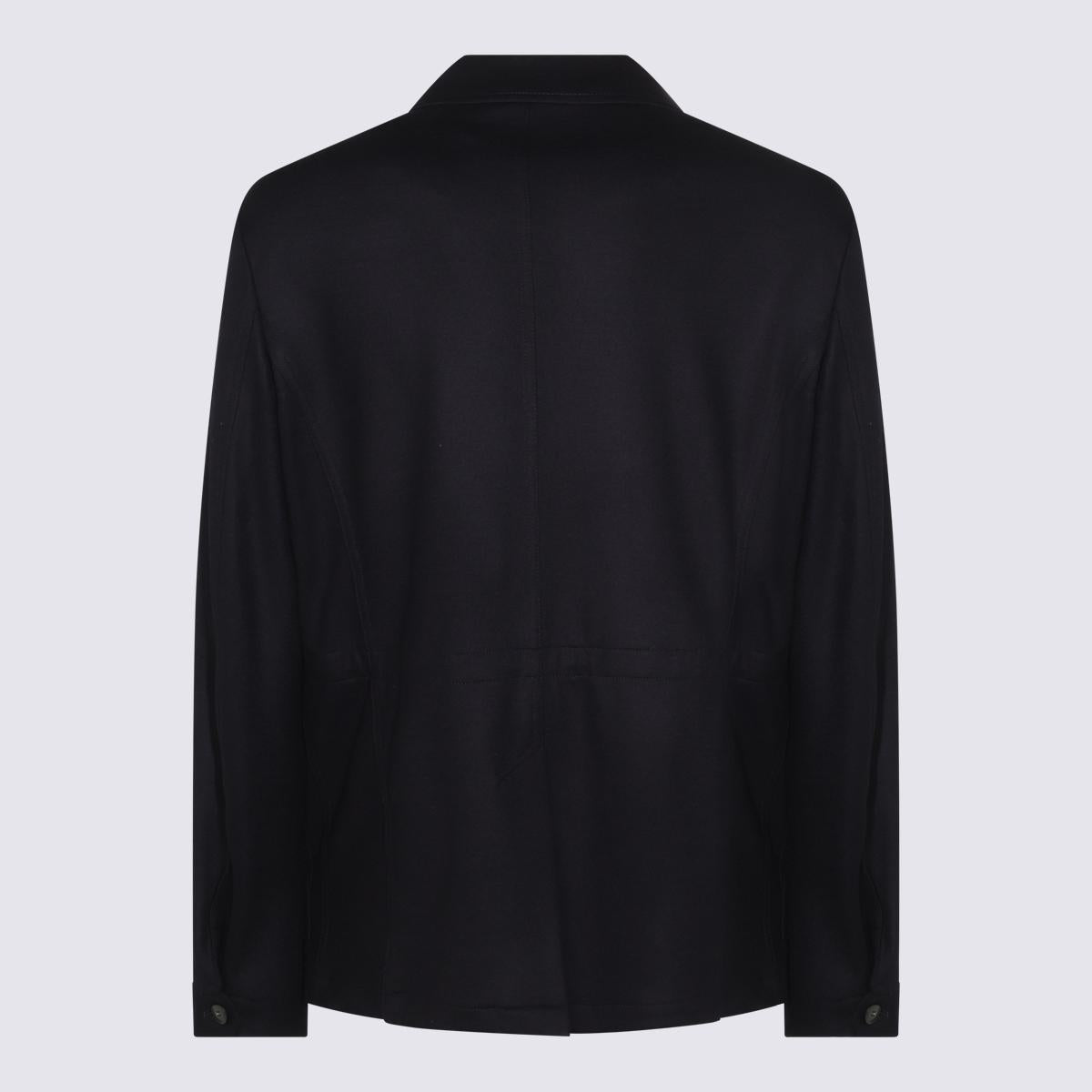 Canali – Freizeitjacke aus schwarzer Wolle