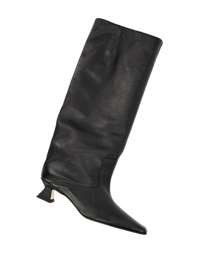 Miista Effie Kniestiefel aus schwarzem Leder
