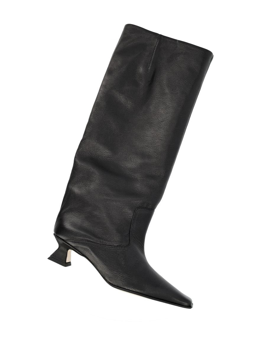 Miista Effie Kniestiefel aus schwarzem Leder