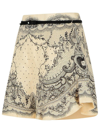 Zimmermann – Crush – Elfenbeinfarbene Leinenshorts