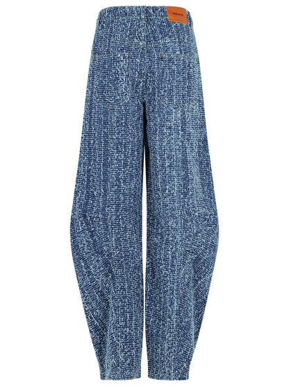 Rotate Birger Christensen – Baggy-Jeans aus blauer Baumwolle