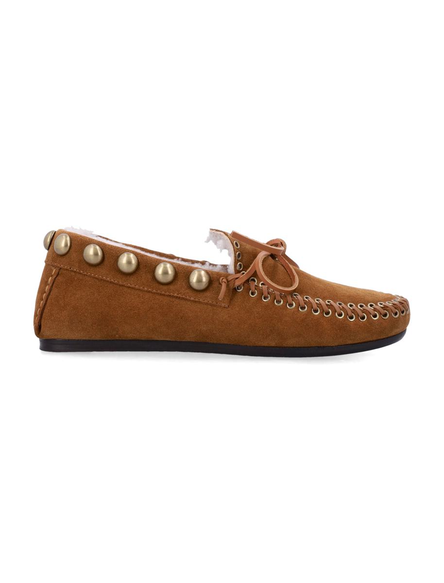 Isabel Marant Fitza Loafer aus Wildleder mit Lammfell