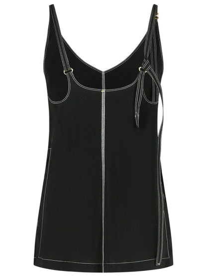 Sportmax „Waser“ Schwarzes Viskose-Tanktop