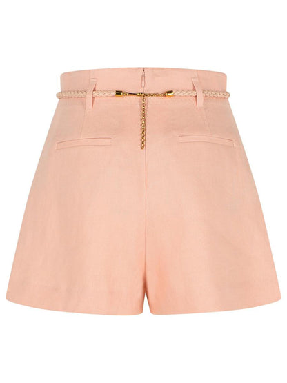 Zimmermann, Rosa Shorts aus Seidenmischung