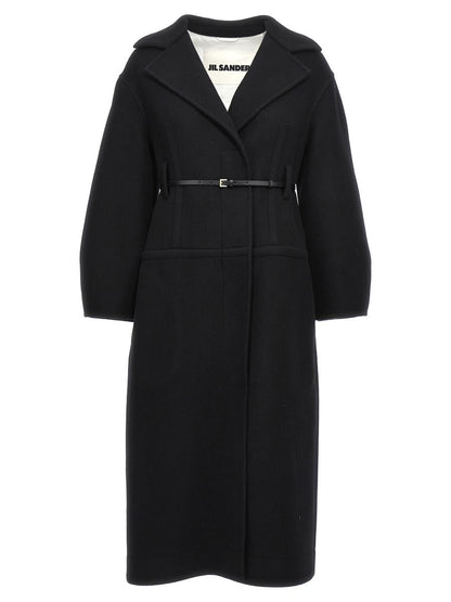 Jil Sander Langer Wollmantel