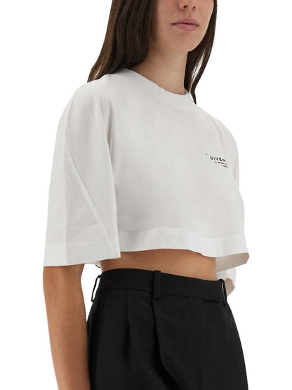 Givenchy – Kurzes T-Shirt mit Logo-Print
