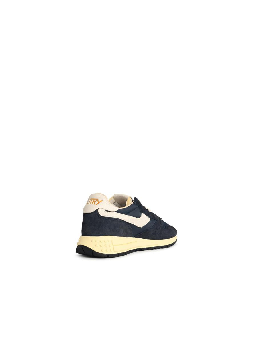 Autry „Reelwind Low“ dunkelblaue Sneakers aus Nylon und Wildleder